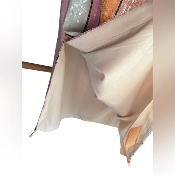 Gianni Bini Halson Multicolor striped Sequin Midi Dres Sz 0 NWT - Picture 10 of 11